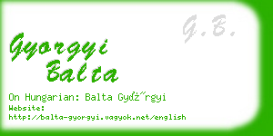 gyorgyi balta business card